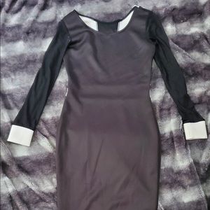 Black and White Bodycon Dress